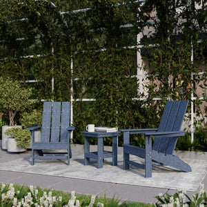 Freedom 3-Piece Modern Adirondack Set with Side Table outdoor furniture