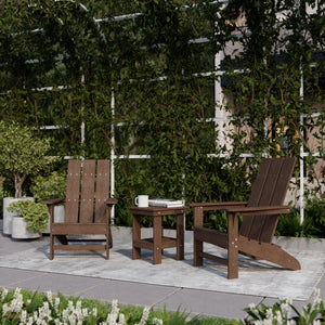 Freedom 3-Piece Modern Adirondack Set with Side Table outdoor furniture