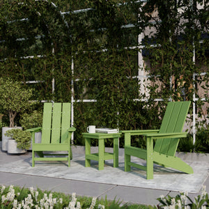 Freedom 3-Piece Modern Adirondack Set with Side Table outdoor furniture