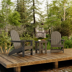 Freedom 3-Piece Traditional Adirondack Set with Side Table outdoor furniture