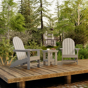 Freedom 3-Piece Traditional Adirondack Set with Side Table outdoor furniture