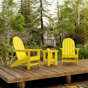 Freedom 3-Piece Traditional Adirondack Set with Side Table outdoor furniture