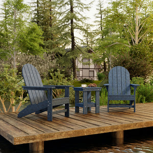 Freedom 3-Piece Traditional Adirondack Set with Side Table outdoor furniture