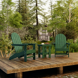 Freedom 3-Piece Traditional Adirondack Set with Side Table outdoor furniture