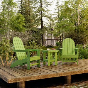 Freedom 3-Piece Traditional Adirondack Set with Side Table outdoor furniture