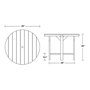 HERITAGE 48" PUB COUNTER TABLE Outdoor Table