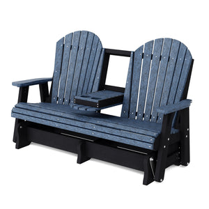 Heritage 5' Glider with Console Garden Bench