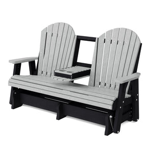 Heritage 5' Glider with Console Garden Bench