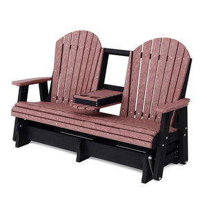 Heritage 5' Glider with Console Garden Bench