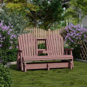 Heritage 5' Glider with Console Garden Bench