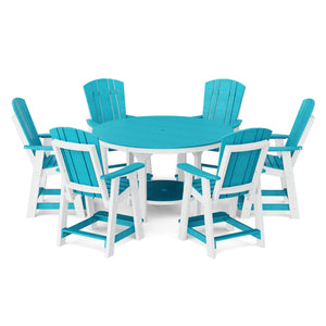 Heritage 7-Piece 60" Pub Counter Set Dining Set