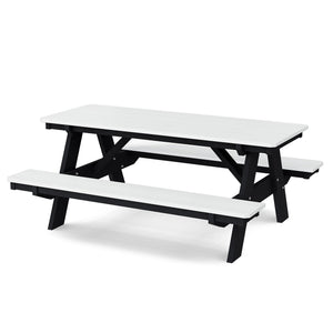 Heritage 72" Picnic Table with Attached Benches Picnic Table