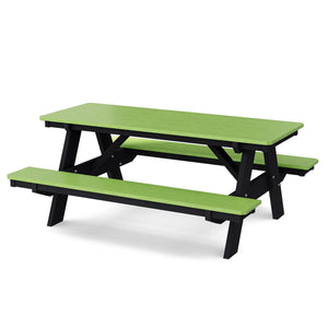 Heritage 72" Picnic Table with Attached Benches Picnic Table