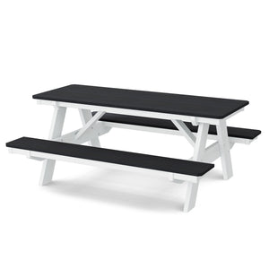 Heritage 72" Picnic Table with Attached Benches Picnic Table