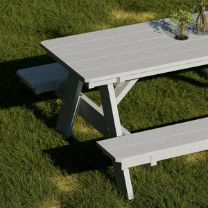 Heritage 72" Picnic Table with Attached Benches Picnic Table