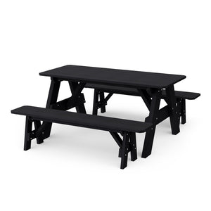Heritage 72" Picnic Table with Detached Benches Picnic Table