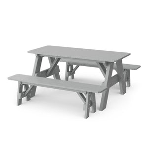 Heritage 72" Picnic Table with Detached Benches Picnic Table