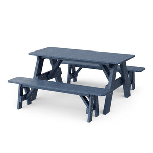 Heritage 72" Picnic Table with Detached Benches Picnic Table