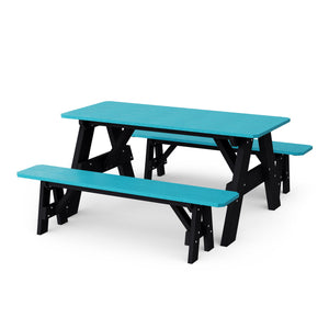 Heritage 72" Picnic Table with Detached Benches Picnic Table
