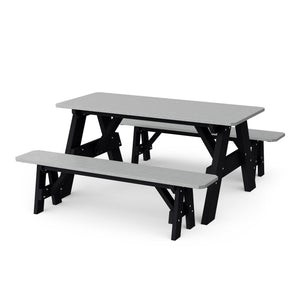 Heritage 72" Picnic Table with Detached Benches Picnic Table