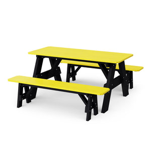 Heritage 72" Picnic Table with Detached Benches Picnic Table