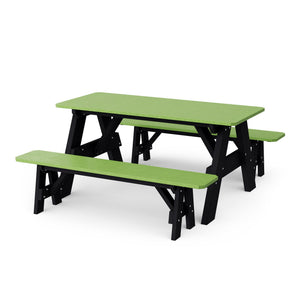 Heritage 72" Picnic Table with Detached Benches Picnic Table