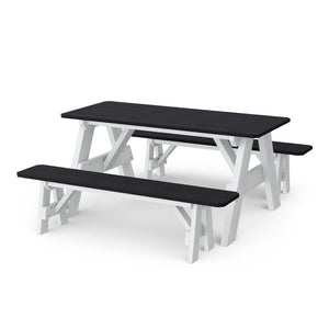 Heritage 72" Picnic Table with Detached Benches Picnic Table