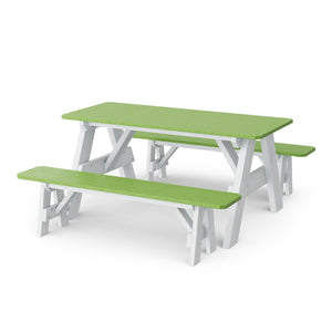 Heritage 72" Picnic Table with Detached Benches Picnic Table