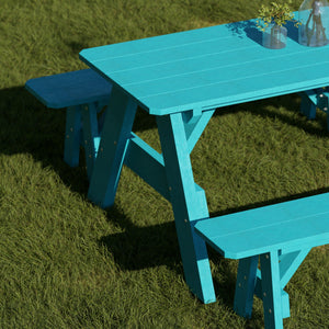 Heritage 72" Picnic Table with Detached Benches Picnic Table