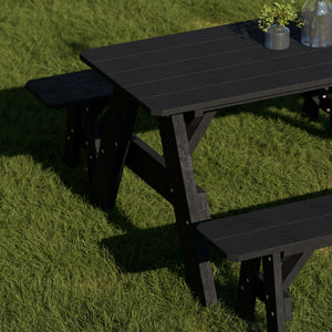 Heritage 72" Picnic Table with Detached Benches Picnic Table
