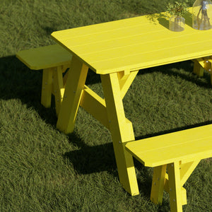 Heritage 72" Picnic Table with Detached Benches Picnic Table