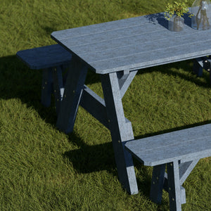 Heritage 72" Picnic Table with Detached Benches Picnic Table