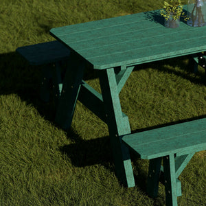 Heritage 72" Picnic Table with Detached Benches Picnic Table
