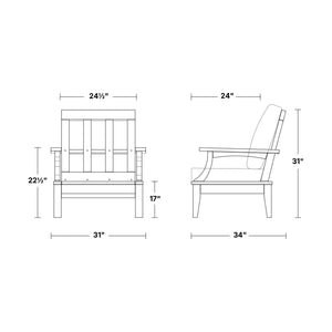 Heritage Deep Seating Chair with Cushions - Option 1 Outdoor Chair