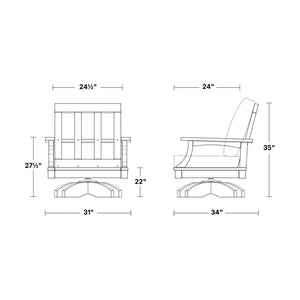 Heritage Deep Seating Swivel Chair Swivel Chair