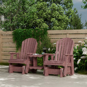Heritage Double Rock-a-Tee Bench Garden Bench Cherrywood / Solid