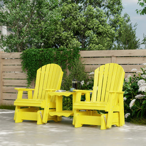 Heritage Double Rock-a-Tee Bench Garden Bench Lemon Yellow / Solid