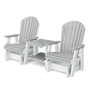 Heritage Double Rock-a-Tee Bench Garden Bench Light Gray / White