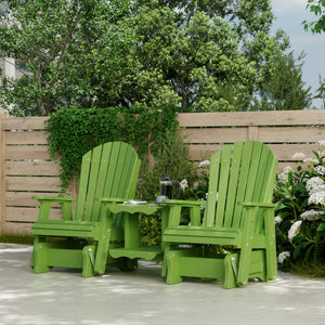 Heritage Double Rock-a-Tee Bench Garden Bench Lime Green / Solid