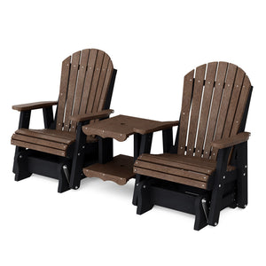 Heritage Double Rock-a-Tee Bench Garden Bench Tudor Brown / Black