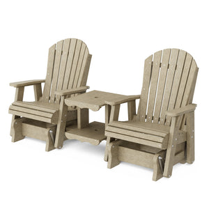 Heritage Double Rock-a-Tee Bench Garden Bench Weathered Wood / Solid