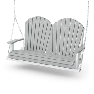 Heritage Two Seat Swing Porch Swing Light Gray / White