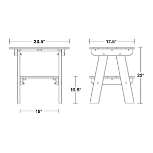 Heritage Two Tier End Table Outdoor Table