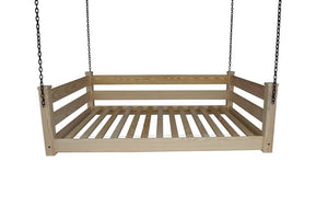 Homestead Hanging Daybed with Rope or Chain - Twin or Full Beds Full / Unfinished / Chain