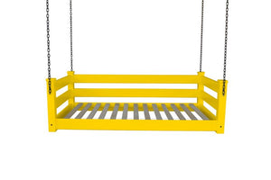 Homestead Hanging Daybed with Rope or Chain - Twin or Full Beds Twin / Canary Yellow Paint / Chain