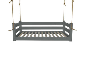 Homestead Hanging Daybed with Rope or Chain - Twin or Full Beds Twin / Graphite Paint / Rope