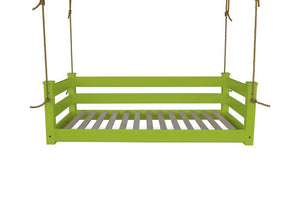 Homestead Hanging Daybed with Rope or Chain - Twin or Full Beds Twin / Lime Green Paint / Rope