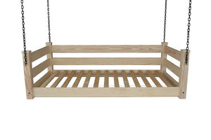 Homestead Hanging Daybed with Rope or Chain - Twin or Full Beds Twin / Unfinished / Chain