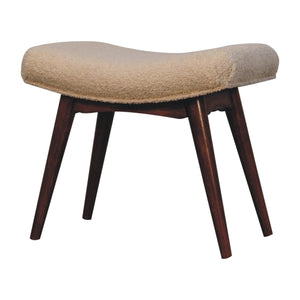 Honey Caramel Boucle Cream Curved Bench Bench