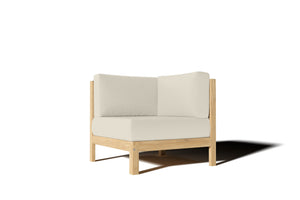 Leon 7-piece Teak Outdoor Sectional Deep Seating Set with Sunbrella Canvas Cushions Outdoor deep seating